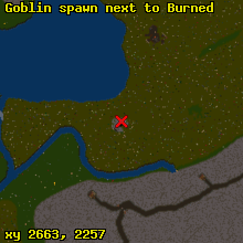Goblin spawn next to Burned