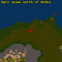 Ogre spawn north of Medea