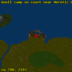 Gnoll camp on coast near Heretic G